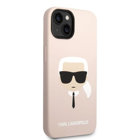 Karl Lagerfeld Silicone Ikonik Karl`s Head MagSafe - Etui iPhone 14 (różowy) Karl Lagerfeld Silicone Ikonik Karl`s Head MagSafe - Etui iPhone 14 (różowy)