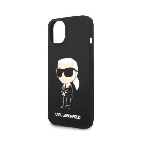 Karl Lagerfeld Silicone Ikonik MagSafe - Etui iPhone 15 Plus / 14 Plus (czarny) Karl Lagerfeld Silicone Ikonik MagSafe - Etui iPhone 15 Plus / 14 Plus (czarny)