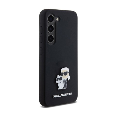 Karl Lagerfeld Silicone Karl & Choupette Metal Pin - Etui Samsung Galaxy S24 (czarny) Karl Lagerfeld Silicone Karl & Choupette Metal Pin - Etui Samsung Galaxy S24 (czarny)