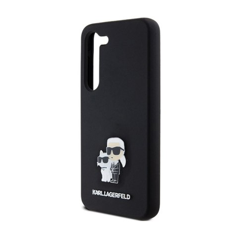 Karl Lagerfeld Silicone Karl & Choupette Metal Pin - Etui Samsung Galaxy S24 (czarny) Karl Lagerfeld Silicone Karl & Choupette Metal Pin - Etui Samsung Galaxy S24 (czarny)