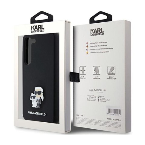 Karl Lagerfeld Silicone Karl & Choupette Metal Pin - Etui Samsung Galaxy S24 (czarny) Karl Lagerfeld Silicone Karl & Choupette Metal Pin - Etui Samsung Galaxy S24 (czarny)