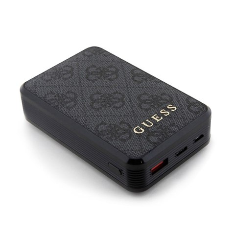 Guess 4G Leather Metal Logo - Power Bank 10000 mAh 18W (czarny) Guess 4G Leather Metal Logo - Power Bank 10000 mAh 18W (czarny)