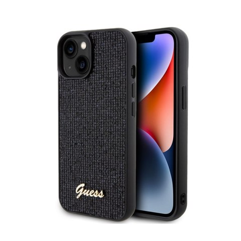 Guess Disco Metal Script - Etui iPhone 15 (czarny) Guess Disco Metal Script - Etui iPhone 15 (czarny)