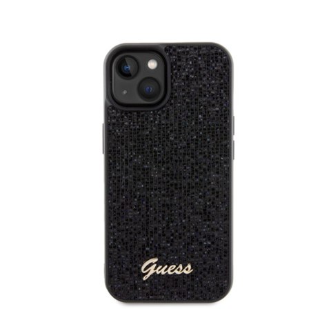 Guess Disco Metal Script - Etui iPhone 15 (czarny) Guess Disco Metal Script - Etui iPhone 15 (czarny)