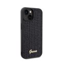 Guess Disco Metal Script - Etui iPhone 15 (czarny)