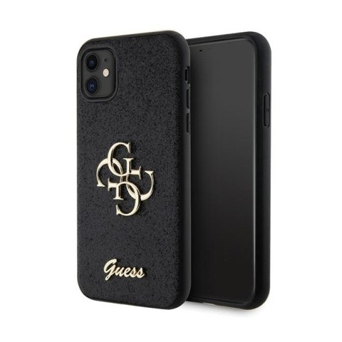 Guess Glitter Script Big 4G - Etui iPhone 11 (czarny) Guess Glitter Script Big 4G - Etui iPhone 11 (czarny)