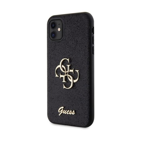 Guess Glitter Script Big 4G - Etui iPhone 11 (czarny) Guess Glitter Script Big 4G - Etui iPhone 11 (czarny)