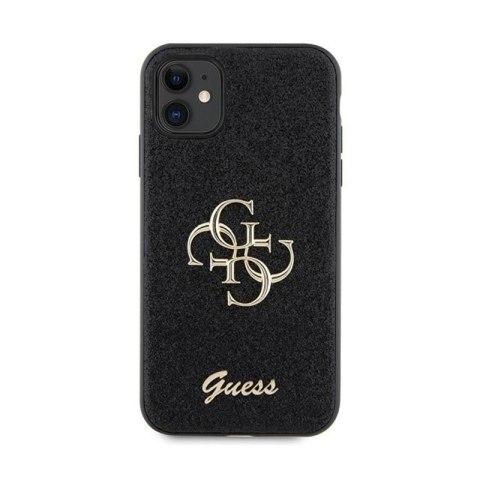 Guess Glitter Script Big 4G - Etui iPhone 11 (czarny) Guess Glitter Script Big 4G - Etui iPhone 11 (czarny)