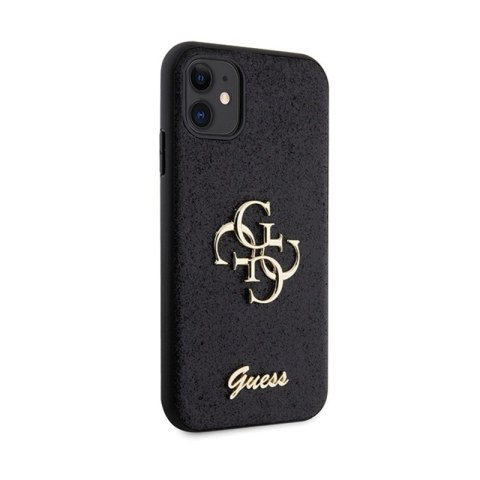 Guess Glitter Script Big 4G - Etui iPhone 11 (czarny) Guess Glitter Script Big 4G - Etui iPhone 11 (czarny)