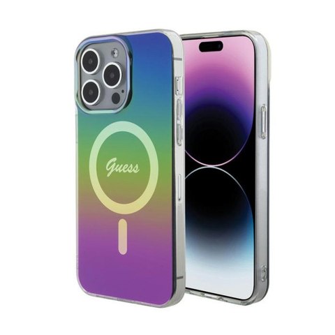 Guess IML Iridescent MagSafe - Etui iPhone 15 Pro (kolorowy) Guess IML Iridescent MagSafe - Etui iPhone 15 Pro (kolorowy)