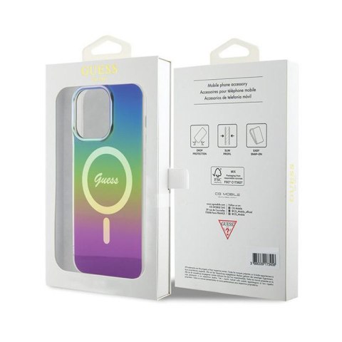 Guess IML Iridescent MagSafe - Etui iPhone 15 Pro (kolorowy) Guess IML Iridescent MagSafe - Etui iPhone 15 Pro (kolorowy)
