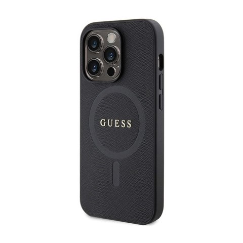 Guess Saffiano MagSafe - Etui iPhone 14 Pro Max (czarny) Guess Saffiano MagSafe - Etui iPhone 14 Pro Max (czarny)
