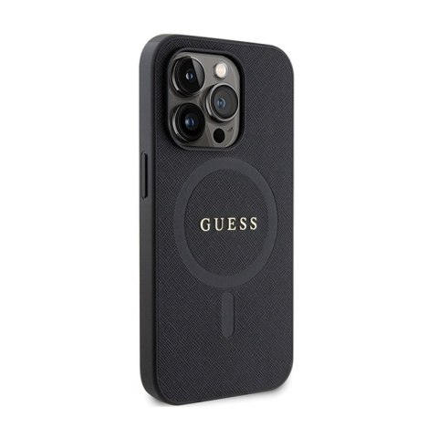 Guess Saffiano MagSafe - Etui iPhone 14 Pro Max (czarny) Guess Saffiano MagSafe - Etui iPhone 14 Pro Max (czarny)
