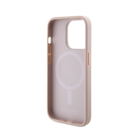 Guess Saffiano MagSafe - Etui iPhone 15 Pro (różowy) Guess Saffiano MagSafe - Etui iPhone 15 Pro (różowy)