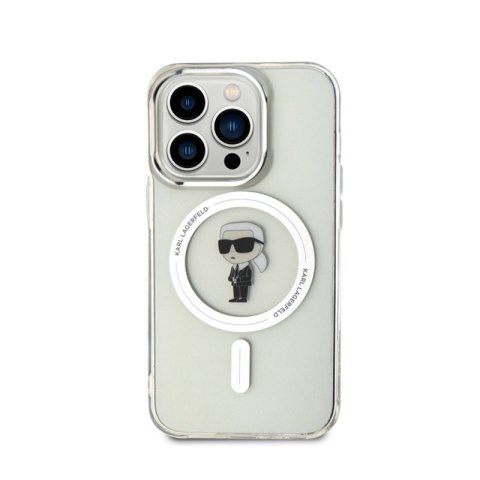 Karl Lagerfeld IML Ikonik MagSafe - Etui iPhone 15 Pro (przezroczysty) Karl Lagerfeld IML Ikonik MagSafe - Etui iPhone 15 Pro (przezroczysty)