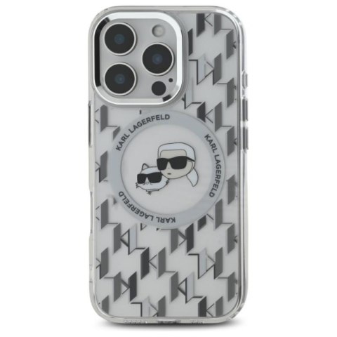 Karl Lagerfeld IML Monogram Karl & Choupette Head MagSafe - Etui iPhone 16 Pro (przezroczysty) Karl Lagerfeld IML Monogram Karl & Choupette Head MagSafe - Etui iPhone 16 Pro (przezroczysty)