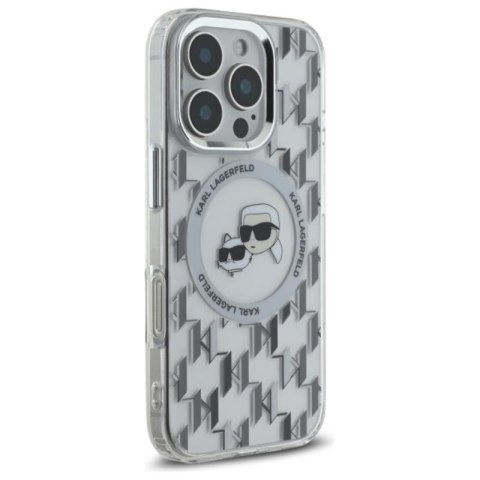Karl Lagerfeld IML Monogram Karl & Choupette Head MagSafe - Etui iPhone 16 Pro (przezroczysty) Karl Lagerfeld IML Monogram Karl & Choupette Head MagSafe - Etui iPhone 16 Pro (przezroczysty)
