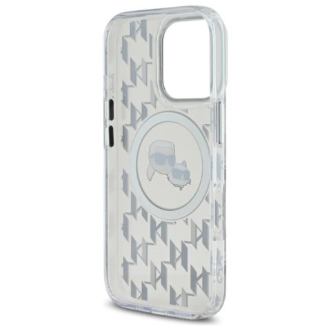 Karl Lagerfeld IML Monogram Karl & Choupette Head MagSafe - Etui iPhone 16 Pro (przezroczysty) Karl Lagerfeld IML Monogram Karl & Choupette Head MagSafe - Etui iPhone 16 Pro (przezroczysty)