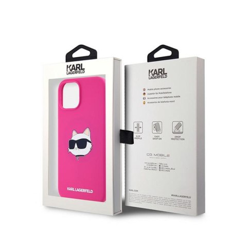 Karl Lagerfeld Silicone Choupette Head MagSafe - Etui iPhone 15 / 14 / 13 (różowy) Karl Lagerfeld Silicone Choupette Head MagSafe - Etui iPhone 15 / 14 / 13 (różowy)