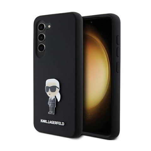 Karl Lagerfeld Silicone Ikonik Metal Pin - Etui Samsung Galaxy S24 (czarny) Karl Lagerfeld Silicone Ikonik Metal Pin - Etui Samsung Galaxy S24 (czarny)