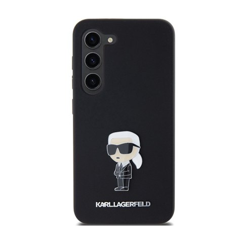 Karl Lagerfeld Silicone Ikonik Metal Pin - Etui Samsung Galaxy S24 (czarny) Karl Lagerfeld Silicone Ikonik Metal Pin - Etui Samsung Galaxy S24 (czarny)