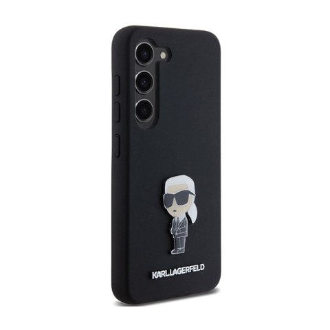 Karl Lagerfeld Silicone Ikonik Metal Pin - Etui Samsung Galaxy S24 (czarny) Karl Lagerfeld Silicone Ikonik Metal Pin - Etui Samsung Galaxy S24 (czarny)