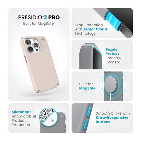 Speck Presidio2 Pro Magsafe - Etui iPhone 15 Pro (Bleached Bone / Heirloom Gold / Hazel Brown) Speck Presidio2 Pro Magsafe - Etui iPhone 15 Pro (Bleached Bone / Heirloom Gold / Hazel Brown)
