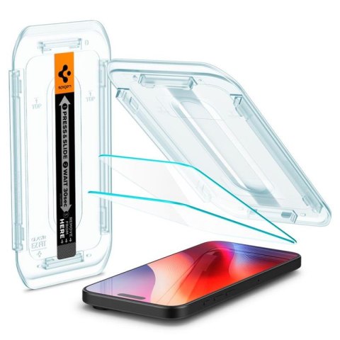 Spigen GLAS.TR EZ FIT 2-Pack - Szkło hartowane do iPhone 16 Pro 2 szt Spigen GLAS.TR EZ FIT 2-Pack - Szkło hartowane do iPhone 16 Pro 2 szt
