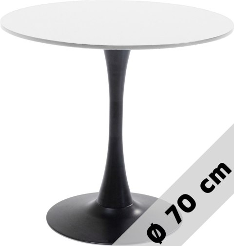 Stół okrągły VICTORY WHITE 70 cm SMOKE Stół okrągły VICTORY WHITE 70 cm SMOKE