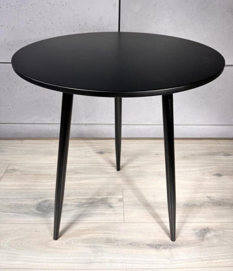 Stół okrągły VINCI BLACK 60 cm SMOKE Stół okrągły VINCI BLACK 60 cm SMOKE