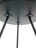 Stół okrągły VINCI BLACK 70 cm SMOKE