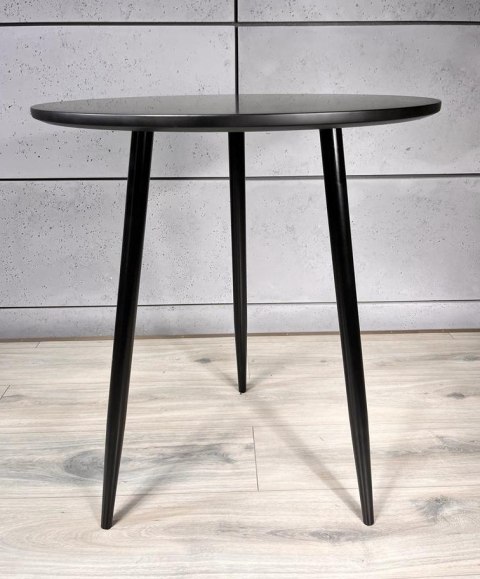 Stół okrągły VINCI BLACK 70 cm SMOKE Stół okrągły VINCI BLACK 70 cm SMOKE