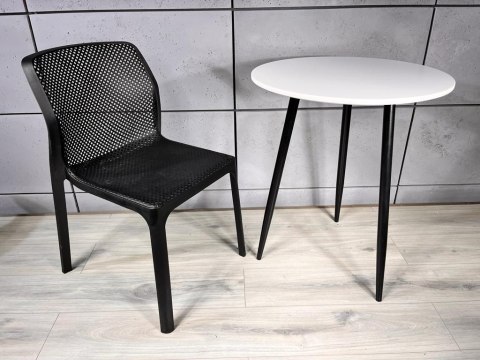 Stół okrągły VINCI WHITE 60 cm SMOKE Stół okrągły VINCI WHITE 60 cm SMOKE