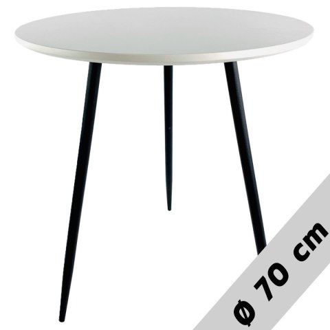 Stół okrągły VINCI WHITE 70 cm SMOKE Stół okrągły VINCI WHITE 70 cm SMOKE