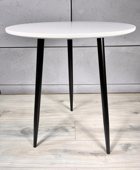 Stół okrągły VINCI WHITE 70 cm SMOKE Stół okrągły VINCI WHITE 70 cm SMOKE