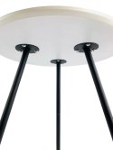 Stół okrągły VINCI WHITE 70 cm SMOKE