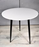 Stół okrągły VINCI WHITE 70 cm SMOKE