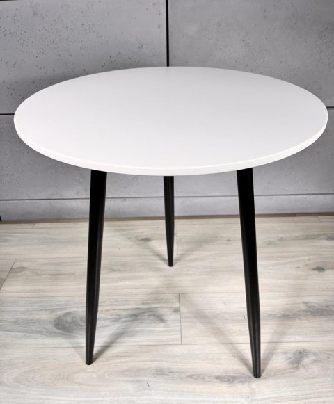 Stół okrągły VINCI WHITE 70 cm SMOKE Stół okrągły VINCI WHITE 70 cm SMOKE