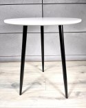 Stół okrągły VINCI WHITE 70 cm SMOKE