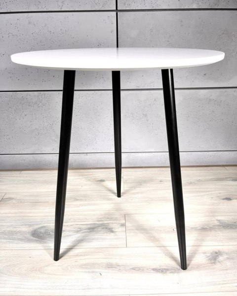 Stół okrągły VINCI WHITE 70 cm SMOKE Stół okrągły VINCI WHITE 70 cm SMOKE