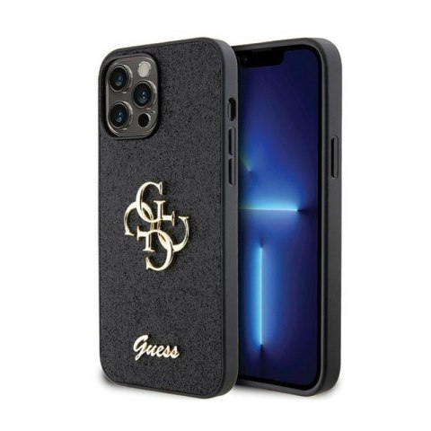 Guess Glitter Script Big 4G - Etui iPhone 13 Pro Max (czarny) Guess Glitter Script Big 4G - Etui iPhone 13 Pro Max (czarny)