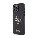 Guess Glitter Script Big 4G - Etui iPhone 13 Pro Max (czarny)