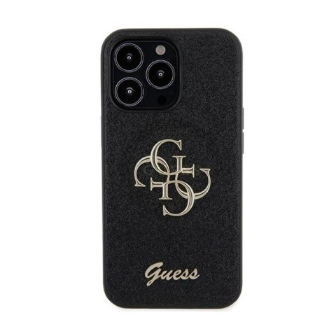 Guess Glitter Script Big 4G - Etui iPhone 13 Pro (czarny) Guess Glitter Script Big 4G - Etui iPhone 13 Pro (czarny)