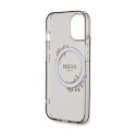 Guess IML Flowers Wreath MagSafe - Etui iPhone 15 (czarny)
