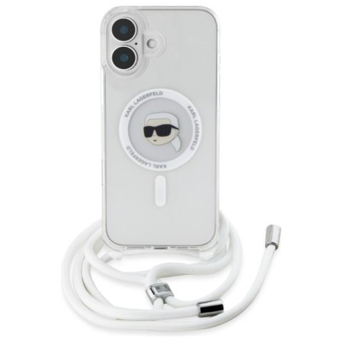 Karl Lagerfeld Crossbody IML Karl Head MagSafe - Etui iPhone 16 (przezroczysty) Karl Lagerfeld Crossbody IML Karl Head MagSafe - Etui iPhone 16 (przezroczysty)