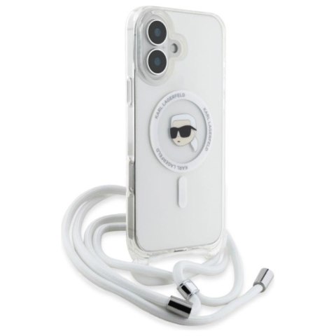 Karl Lagerfeld Crossbody IML Karl Head MagSafe - Etui iPhone 16 (przezroczysty) Karl Lagerfeld Crossbody IML Karl Head MagSafe - Etui iPhone 16 (przezroczysty)