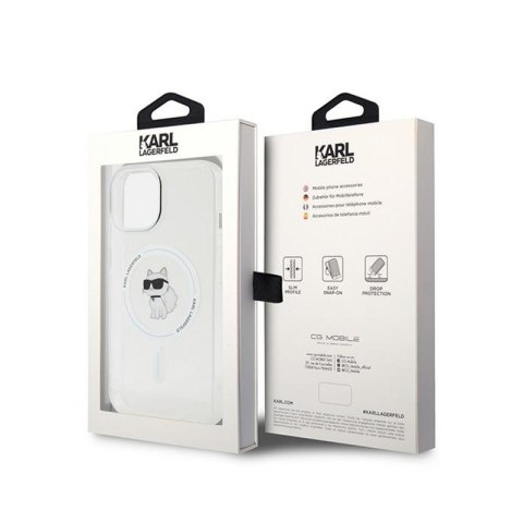 Karl Lagerfeld IML Choupette MagSafe - Etui iPhone 14 / 15 / 13 (przezroczysty) Karl Lagerfeld IML Choupette MagSafe - Etui iPhone 14 / 15 / 13 (przezroczysty)