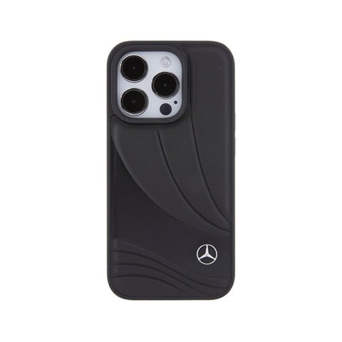 Mercedes Leather Wave Pattern - Etui iPhone 15 Pro Max (czarny) Mercedes Leather Wave Pattern - Etui iPhone 15 Pro Max (czarny)