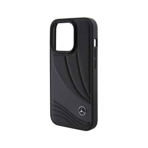 Mercedes Leather Wave Pattern - Etui iPhone 15 Pro Max (czarny) Mercedes Leather Wave Pattern - Etui iPhone 15 Pro Max (czarny)