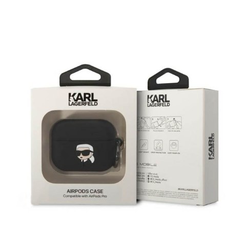 Karl Lagerfeld Silicone NFT Karl Head 3D - Etui AirPods Pro (czarny) Karl Lagerfeld Silicone NFT Karl Head 3D - Etui AirPods Pro (czarny)